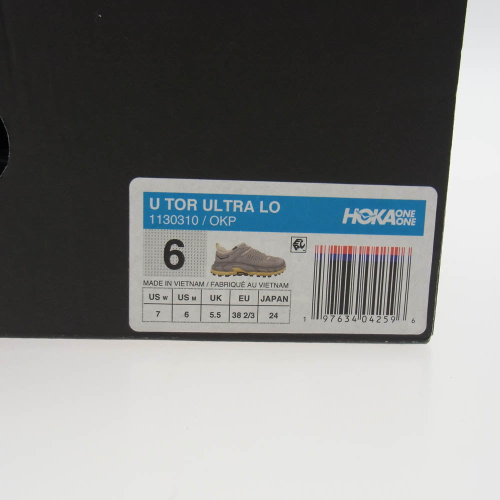 HOKA ONE ONE ホカ オネオネ 1130310 BEAMS ビームス別注 U TOR URTRA LO トゥー ウルトラ ロー ローカット スニーカー OKP グレー系 24cm【中古】