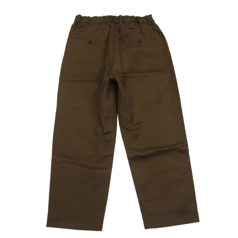 TOMORROWLAND トゥモローランド 1タック テーパード パンツ コットン 日本製 ブラウン系 XS【美品】【中古】