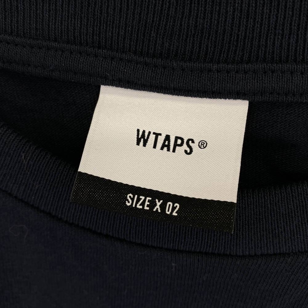 WTAPS ダブルタップス 22SS 221ATDT-STM04S WHIP SS COTTON フロントロゴプリント Tシャツ 半袖 ネイビー系 2【中古】