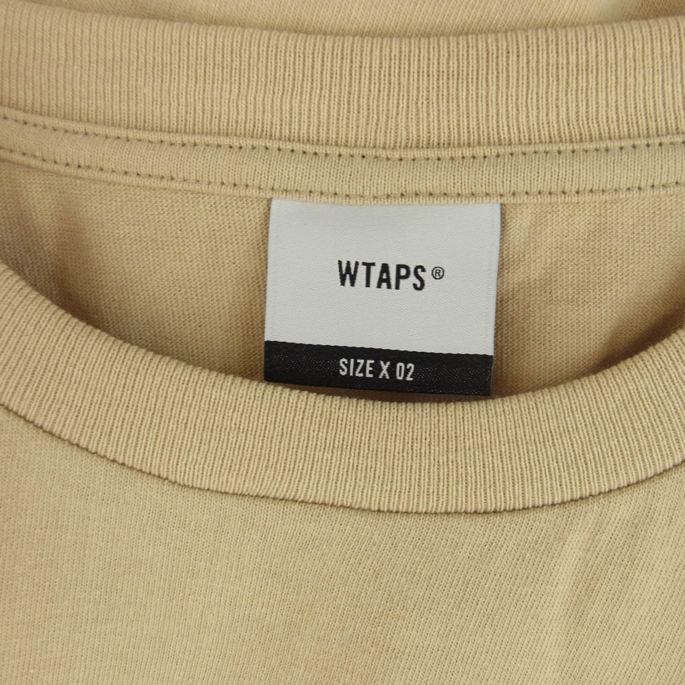 WTAPS ダブルタップス 22SS 221ATDT-STM03S MOON&STAR SS COTTON ムーン&スター 半袖 Tシャツ ベージュ系 2【美品】【中古】