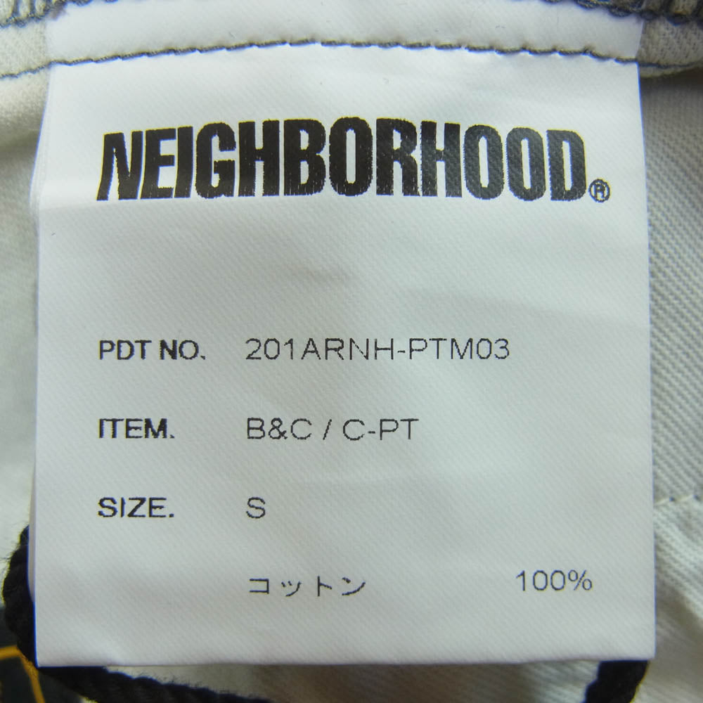 NEIGHBORHOOD ネイバーフッド 20AW 201ARNH-PTM03 B&C C-PT オンブレチェック イージー パンツ ネイビー系 ホワイト系 S【新古品】【未使用】【中古】