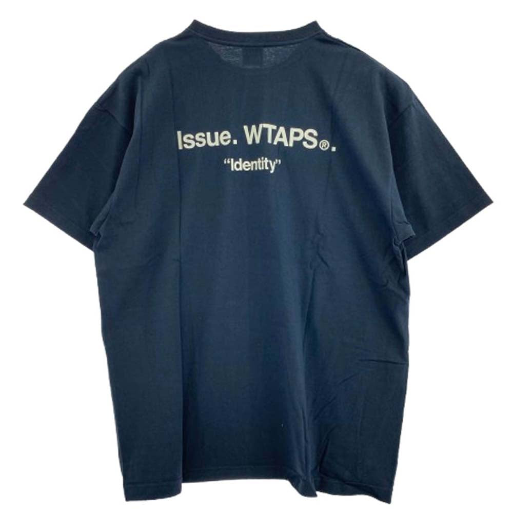 WTAPS ダブルタップス 22SS 221ATDT-STM07S IDENTITY SS COTTON アイデンティティー ショートスリーブ 半袖 Tシャツ ネイビー ネイビー系 3【新古品】【未使用】【中古】