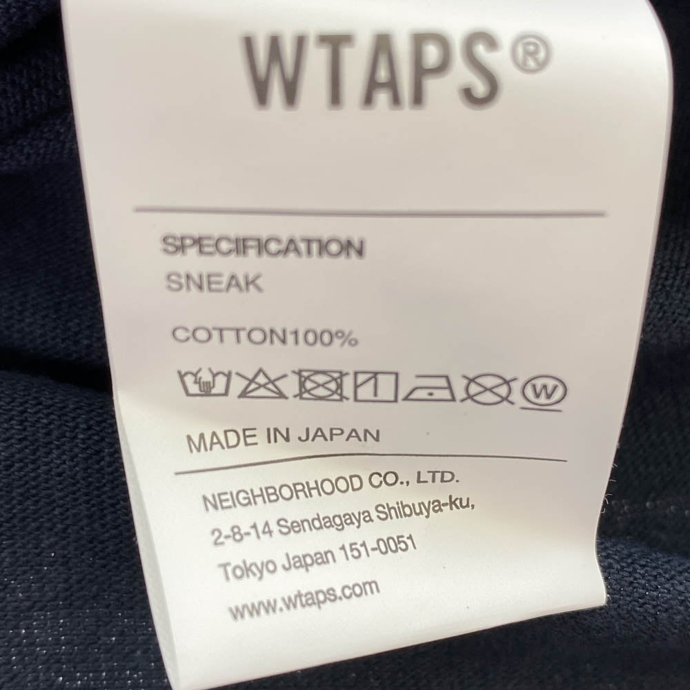WTAPS ダブルタップス 22SS 221ATDT-STM07S IDENTITY SS COTTON アイデンティティー ショートスリーブ 半袖 Tシャツ ネイビー ネイビー系 3【新古品】【未使用】【中古】