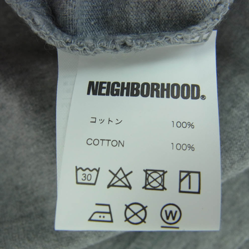 NEIGHBORHOOD ネイバーフッド 22AW 222PCNH-LT01 NH TEE-1 LS.CO ロゴプリント 長袖 Tシャツ ロンT カットソー グレー系 L【新古品】【未使用】【中古】