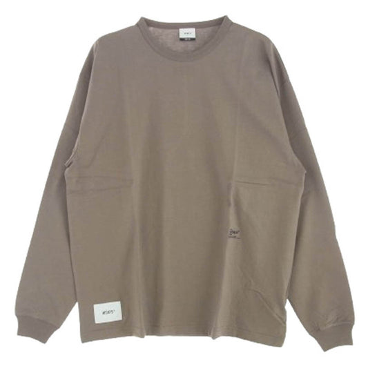 WTAPS ダブルタップス 20AW 202ATDT-CSM16 OG LS COPO 刺繍 長袖カットソー ベージュ系 4【極上美品】【中古】