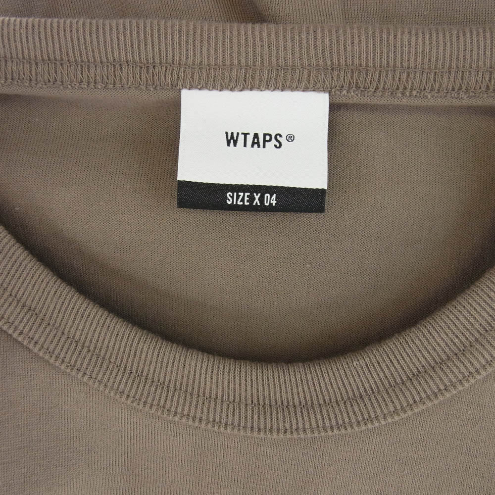 WTAPS ダブルタップス 20AW 202ATDT-CSM16 OG LS COPO 刺繍 長袖カットソー ベージュ系 4【極上美品】【中古】