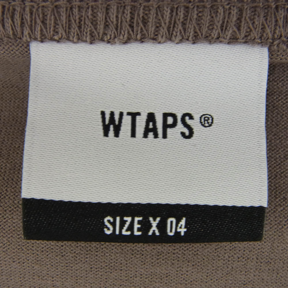 WTAPS ダブルタップス 20AW 202ATDT-CSM16 OG LS COPO 刺繍 長袖カットソー ベージュ系 4【極上美品】【中古】