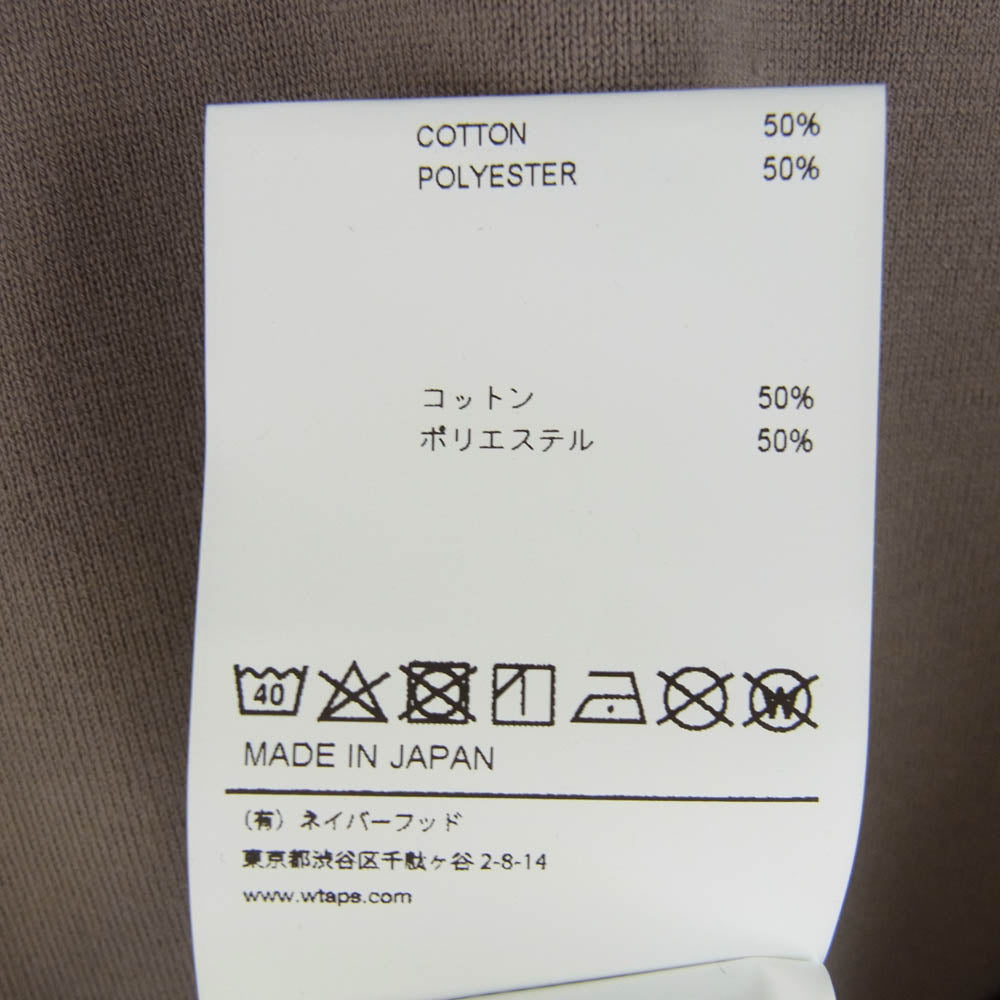 WTAPS ダブルタップス 20AW 202ATDT-CSM16 OG LS COPO 刺繍 長袖カットソー ベージュ系 4【極上美品】【中古】