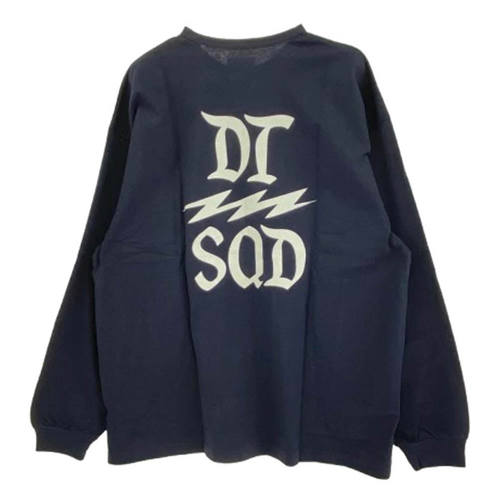 WTAPS ダブルタップス 23SS 231ATDT-CSM11 DESIGN 02 LS COTTON DSQD バックプリント 長袖カットソー ネイビー系 4【極上美品】【中古】