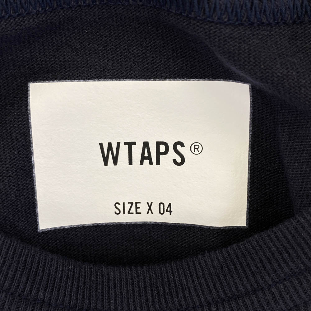 WTAPS ダブルタップス 23SS 231ATDT-CSM11 DESIGN 02 LS COTTON DSQD バックプリント 長袖カットソー ネイビー系 4【極上美品】【中古】