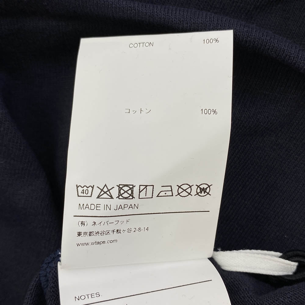 WTAPS ダブルタップス 23SS 231ATDT-CSM11 DESIGN 02 LS COTTON DSQD バックプリント 長袖カットソー ネイビー系 4【極上美品】【中古】