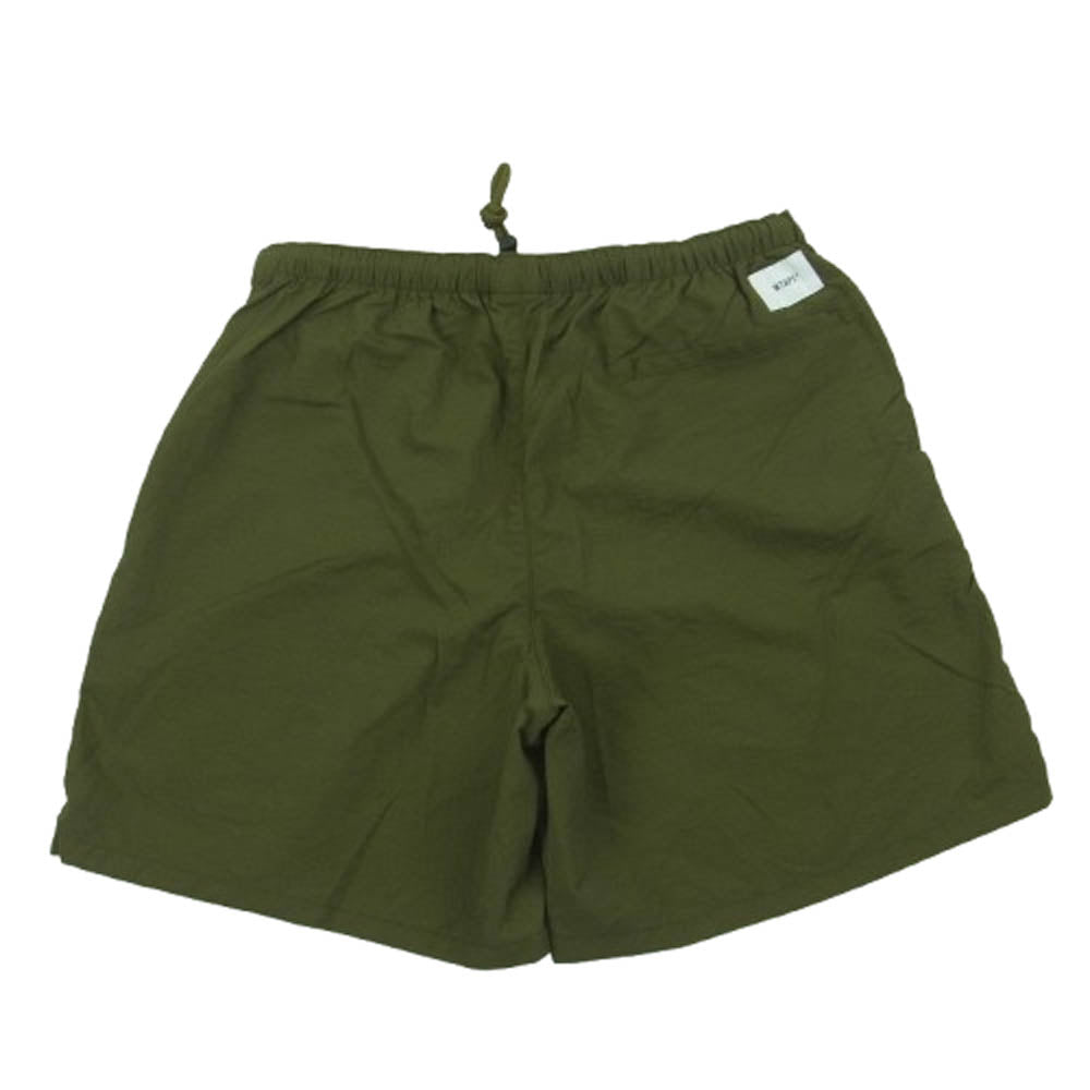 WTAPS ダブルタップス 22SS 221BRDT-PTM09 ACADEMY SHORTS NYLON. TAFFETA アカデミー ショーツ ナイロン ハーフ ショート パンツ グリーン系 02【新古品】【未使用】【中古】