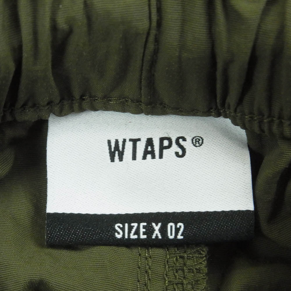 WTAPS ダブルタップス 22SS 221BRDT-PTM09 ACADEMY SHORTS NYLON. TAFFETA アカデミー ショーツ ナイロン ハーフ ショート パンツ グリーン系 02【新古品】【未使用】【中古】