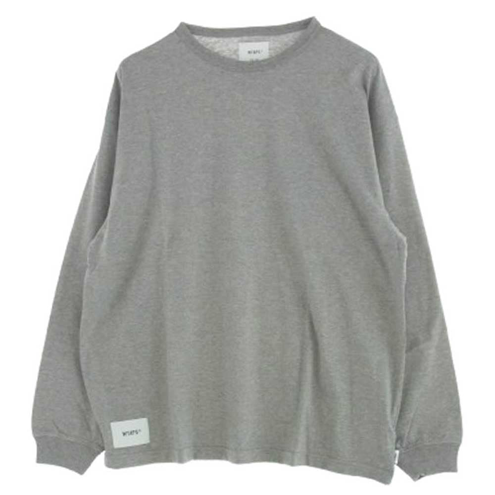 WTAPS ダブルタップス 24AW 242ATDT-CSM14 ISSUE LS CTPL アームサイドロゴプリント 長袖カットソー グレー系 3【新古品】【未使用】【中古】