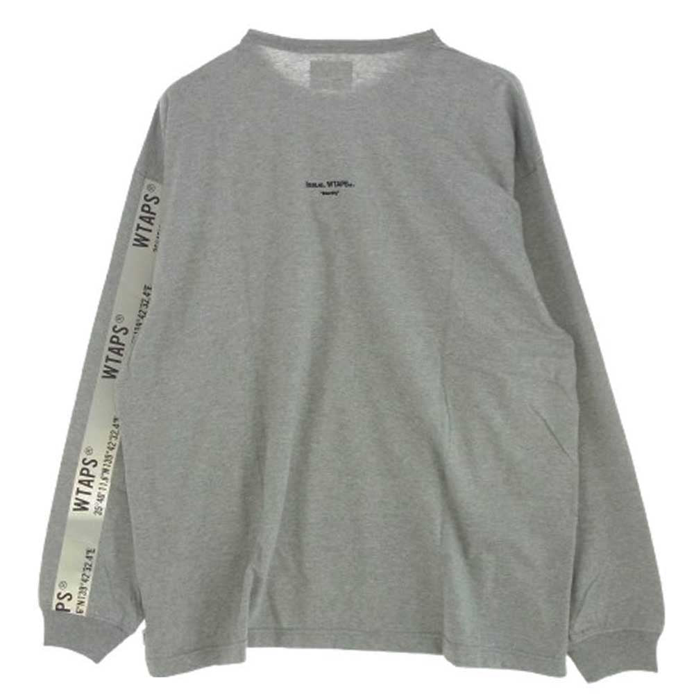 WTAPS ダブルタップス 24AW 242ATDT-CSM14 ISSUE LS CTPL アームサイドロゴプリント 長袖カットソー グレー系 3【新古品】【未使用】【中古】