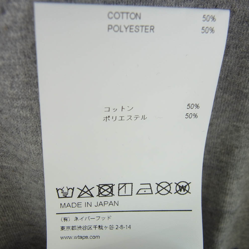 WTAPS ダブルタップス 24AW 242ATDT-CSM14 ISSUE LS CTPL アームサイドロゴプリント 長袖カットソー グレー系 3【新古品】【未使用】【中古】