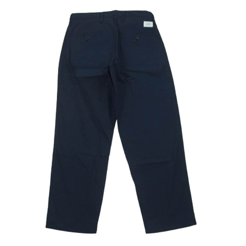 WTAPS ダブルタップス 21SS 211TQDT-PTM01 TUCK 01 TROUSERS リップストップ タック トラウザー パンツ ネイビー系 01【新古品】【未使用】【中古】