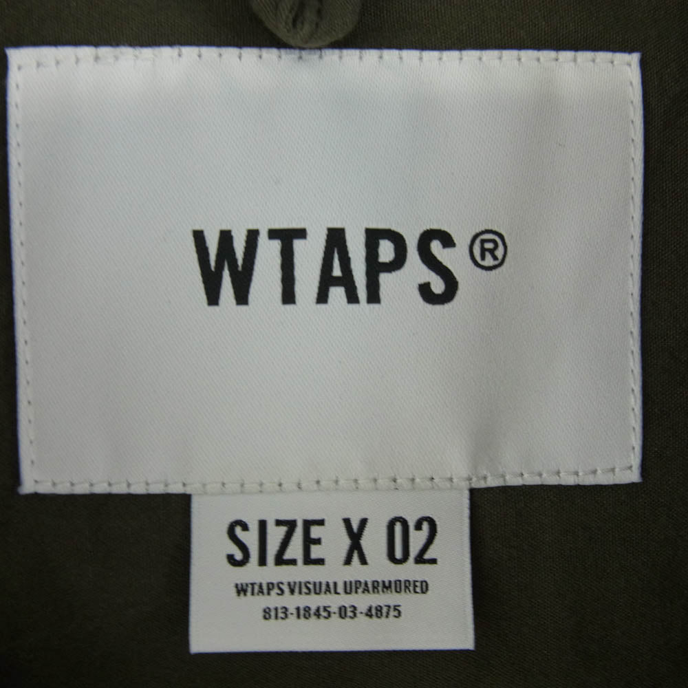 WTAPS ダブルタップス 22SS 221WVDT-SHM07 SHORT SLEEVE EXP SHIRT 半袖シャツ カーキ系 2【極上美品】【中古】