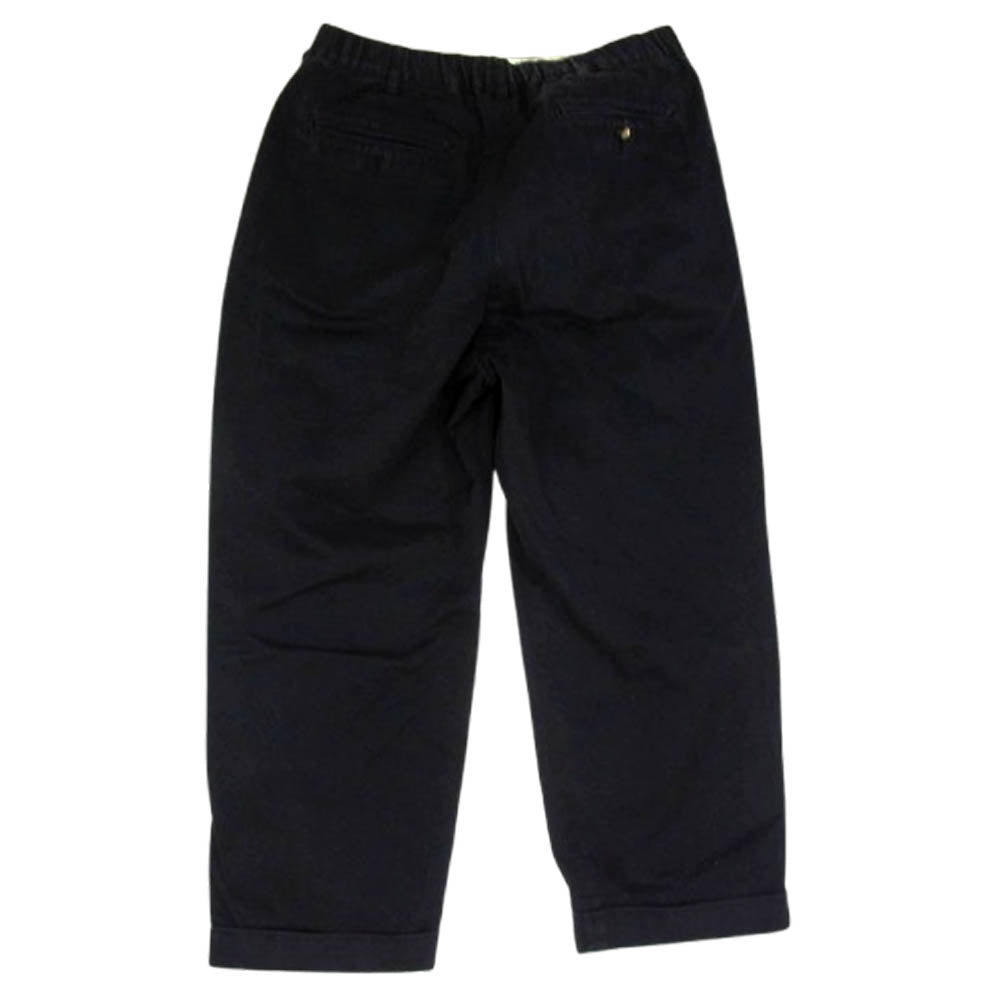 タップウォーター Cotton Chino Tuck Trousers コットン チノ トラウザー パンツ ネイビー系 34【中古】