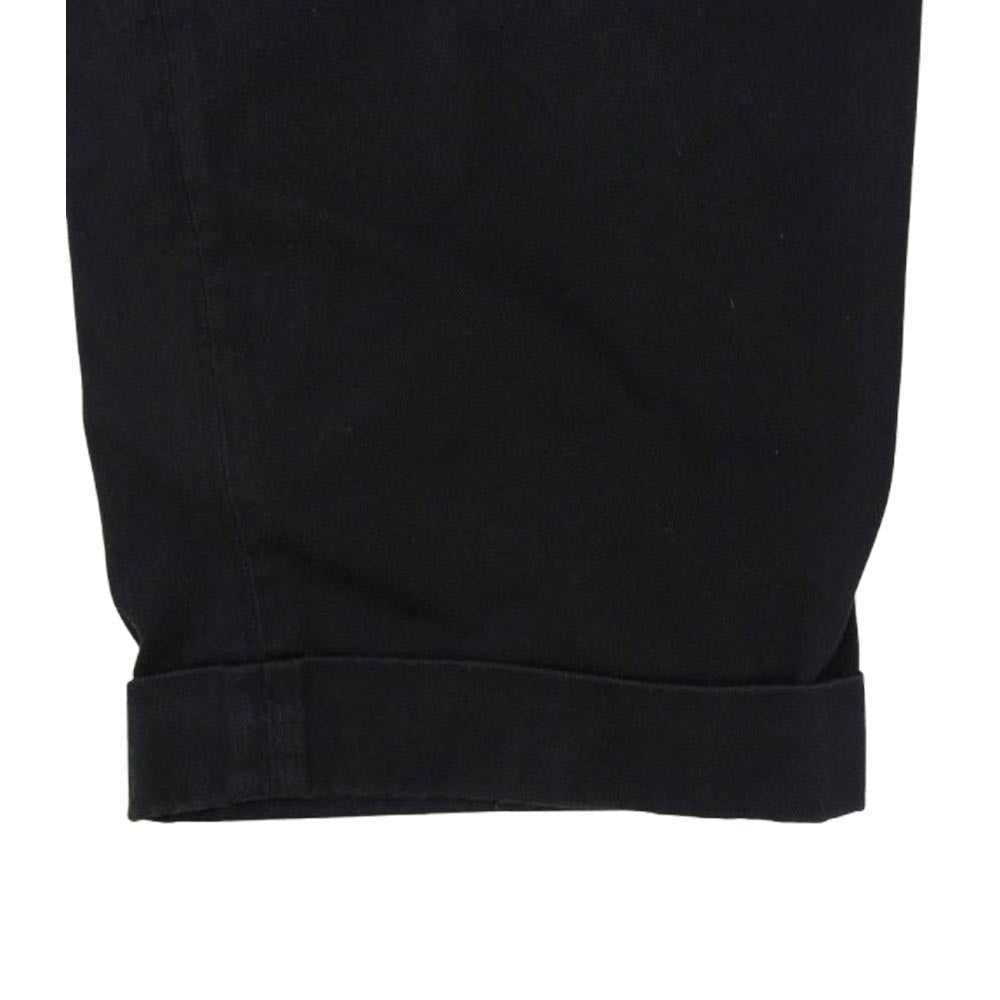 タップウォーター Cotton Chino Tuck Trousers コットン チノ トラウザー パンツ ネイビー系 34【中古】