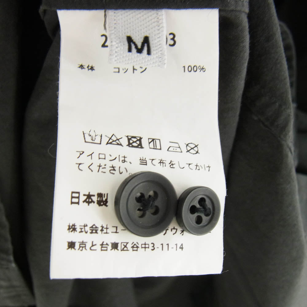 ユース オブ ザ ウォーター COTTON SHIRTS コットン 長袖 シャツ ブラック系 M【中古】