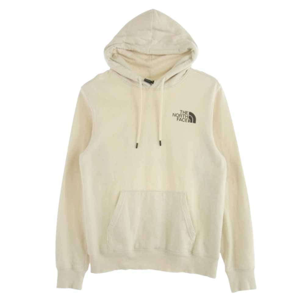 THE NORTH FACE ノースフェイス SQUARE LOGO スクエア ロゴ プルオーバー パーカー オフホワイト系 S【中古】