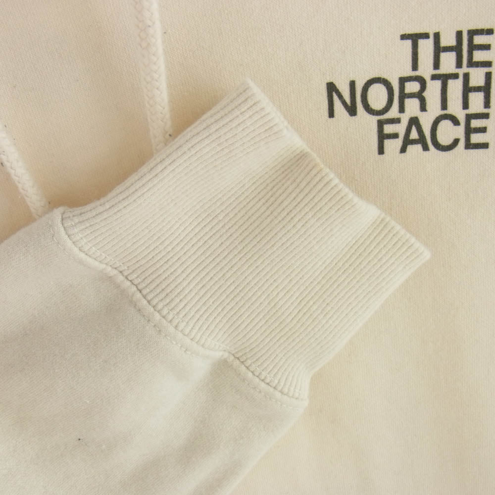 THE NORTH FACE ノースフェイス SQUARE LOGO スクエア ロゴ プルオーバー パーカー オフホワイト系 S【中古】