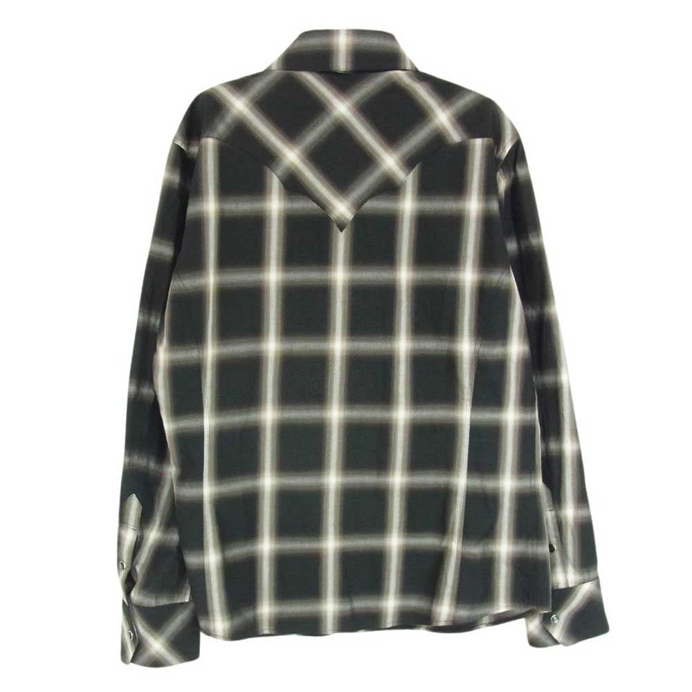 ISAMUKATAYAMA BACKLASH イサムカタヤマバックラッシュ 2154-02 25SS TRUE COLORS WESTERN CHECK SHIRTS BROWN トゥルーカラー ウエスタン チェック 長袖 シャツ ブラック系 S【新古品】【未使用】【中古】