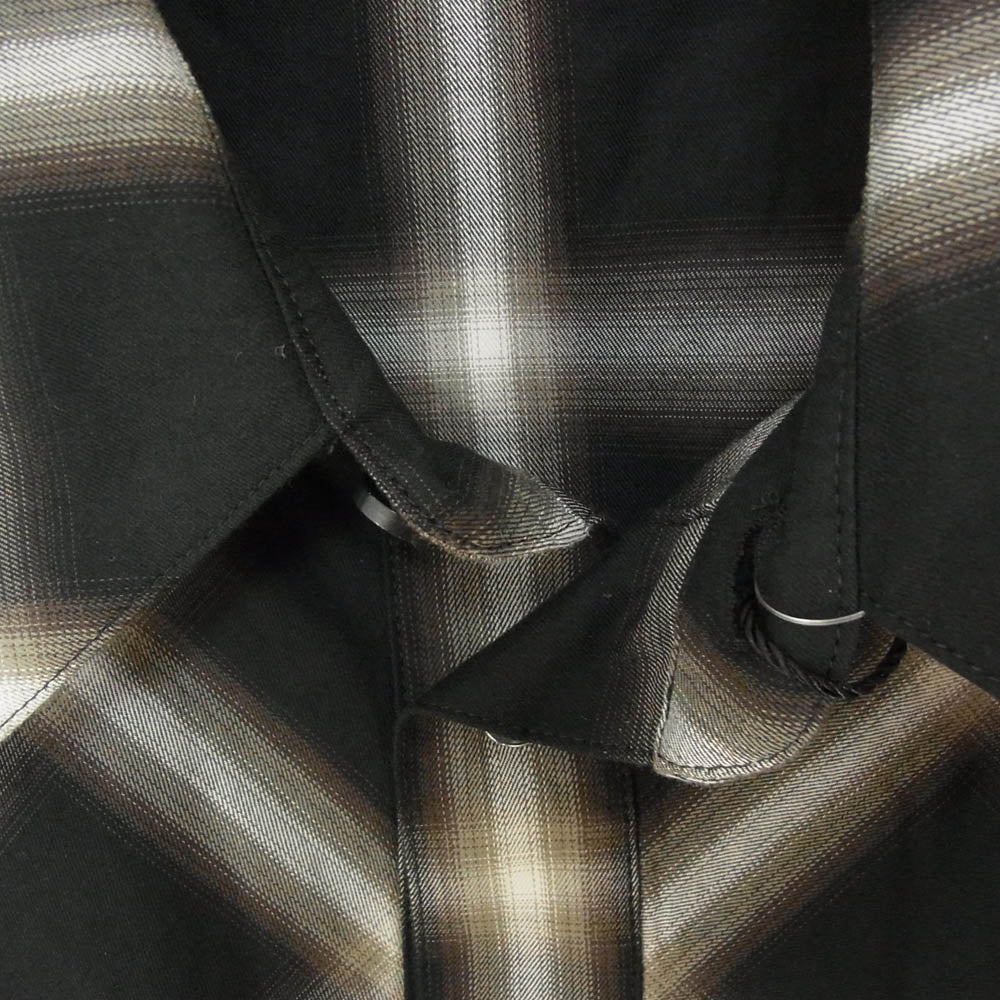 ISAMUKATAYAMA BACKLASH イサムカタヤマバックラッシュ 2154-02 25SS TRUE COLORS WESTERN CHECK SHIRTS BROWN トゥルーカラー ウエスタン チェック 長袖 シャツ ブラック系 S【新古品】【未使用】【中古】
