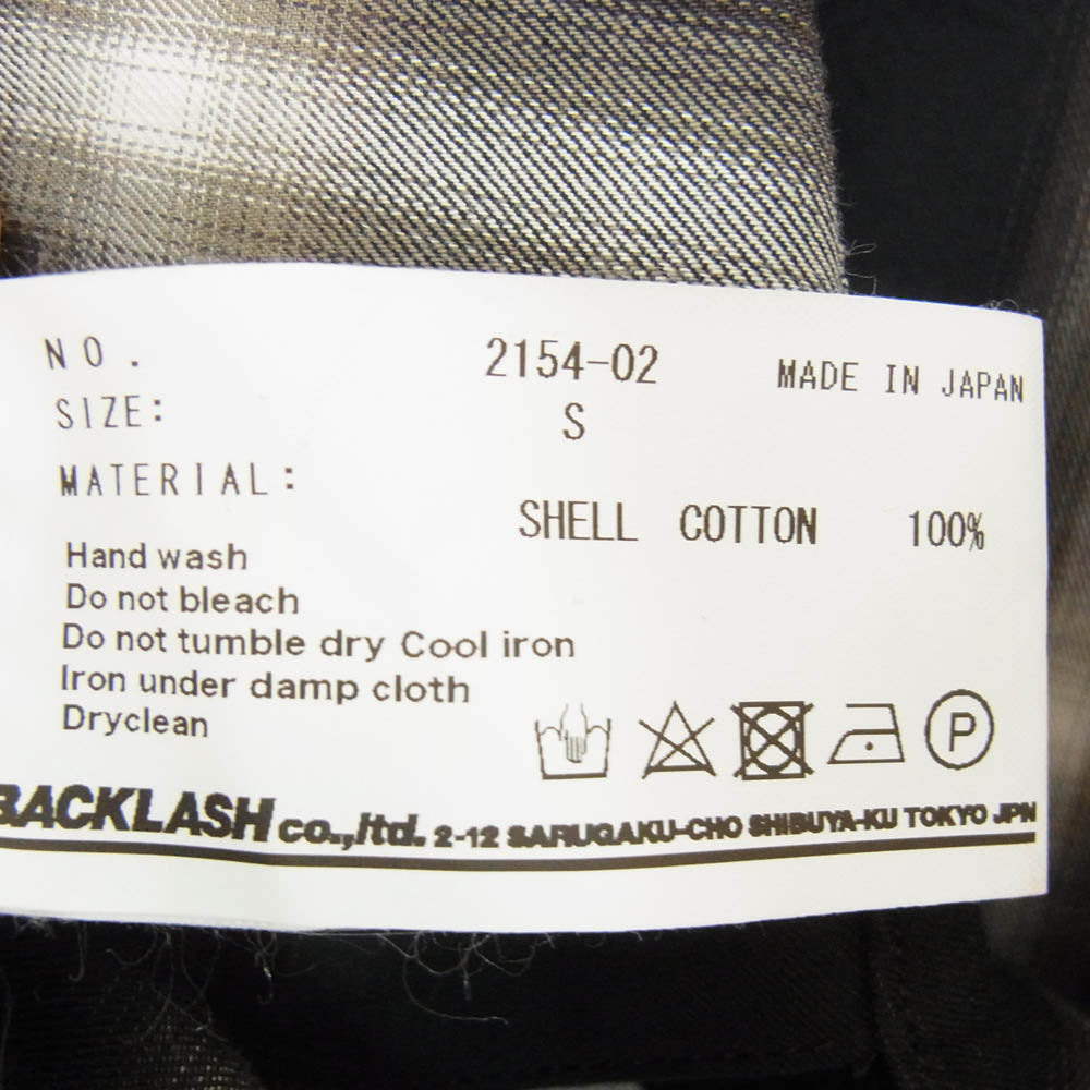 ISAMUKATAYAMA BACKLASH イサムカタヤマバックラッシュ 2154-02 25SS TRUE COLORS WESTERN CHECK SHIRTS BROWN トゥルーカラー ウエスタン チェック 長袖 シャツ ブラック系 S【新古品】【未使用】【中古】