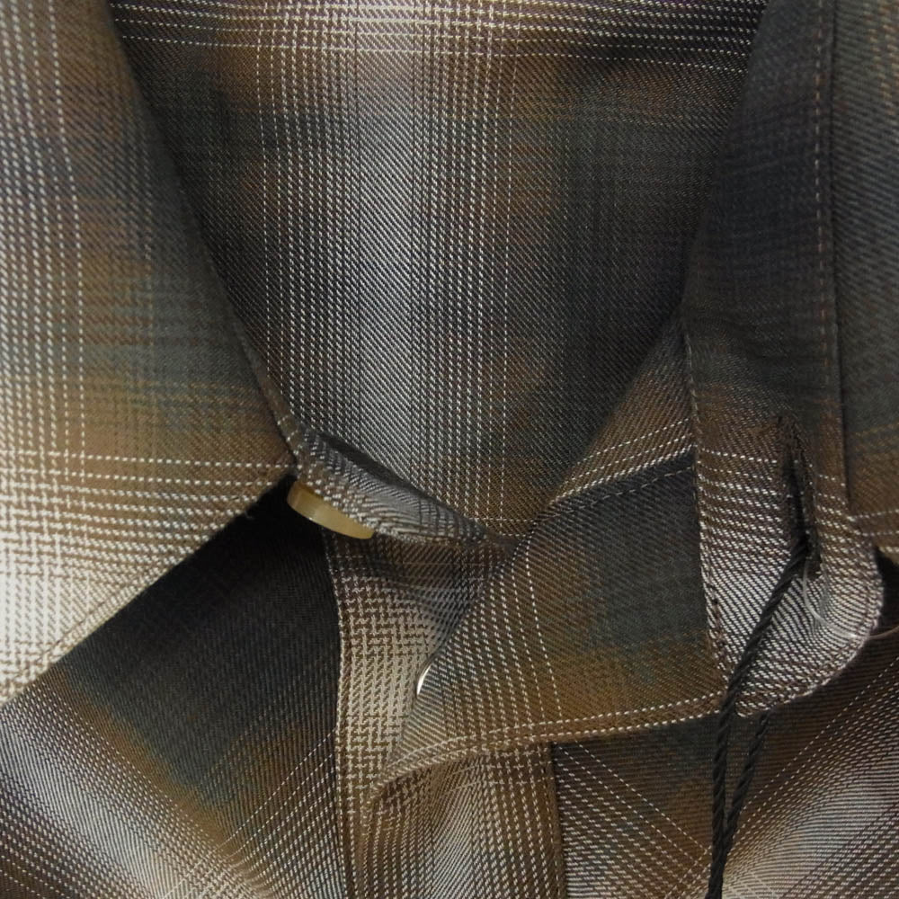 ISAMUKATAYAMA BACKLASH イサムカタヤマバックラッシュ 2154-02 TRUE COLORS WESTERN CHECK SHIRTS DARK BROWN トゥルーカラー ウエスタン チェック 長袖 シャツ ブラウン系 S【新古品】【未使用】【中古】