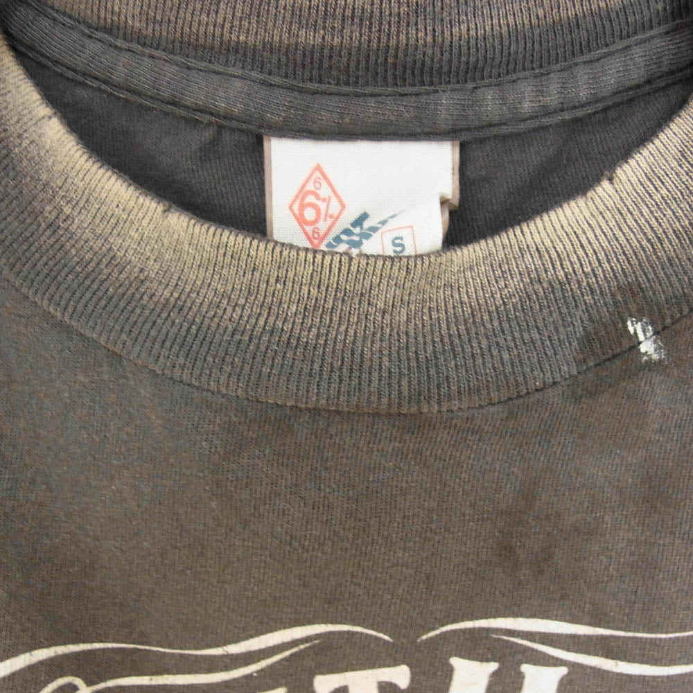 SAINT MICHAEL セントマイケル NEIGHBORHOOD ネイバーフッド 25SS 25119SMN-CSM03S STHD . SS TEE FEARLESS ヴィンテージ加工 プリント 半袖 Tシャツ グレー系 S【極上美品】【中古】