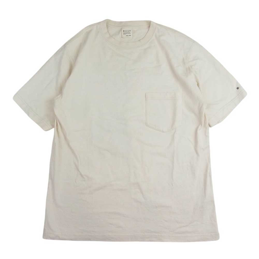 snowpeak スノーピーク TS-22SU401R Recycled Cotton Heavy T-Shirt リサイクルコットン ヘビーオンス 半袖 Tシャツ オフホワイト系 L【中古】