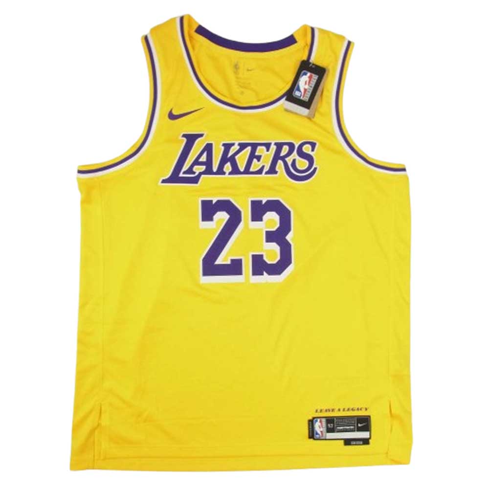 NIKE ナイキ NBA Los Angeles Lakers ロサンゼルス レイカーズ ゲームシャツ タンクトップ イエロー系 XL【極上美品】【中古】