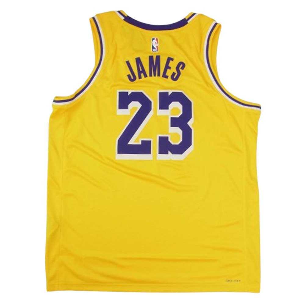 NIKE ナイキ NBA Los Angeles Lakers ロサンゼルス レイカーズ ゲームシャツ タンクトップ イエロー系 XL【極上美品】【中古】