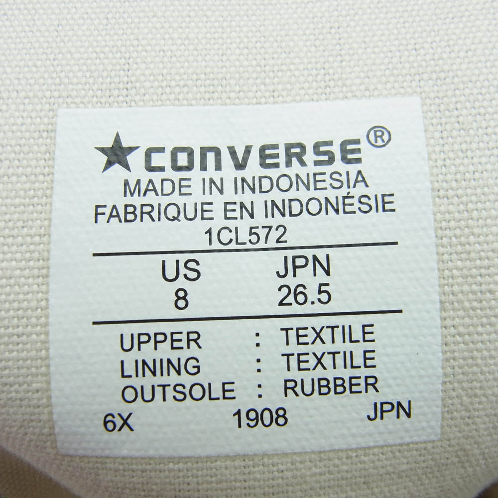 CONVERSE コンバース 1CL572 CHUCK TAYLOR CANVAS HI チャックテイラー キャンバス ハイカットスニーカー ブラック系 26.5cm【新古品】【未使用】【中古】