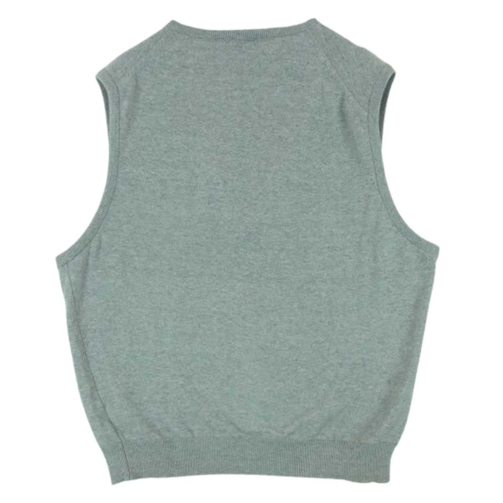JOHN SMEDLEY ジョンスメドレー 英国製 Vネック ニット ベスト コットン グレー系 S【中古】