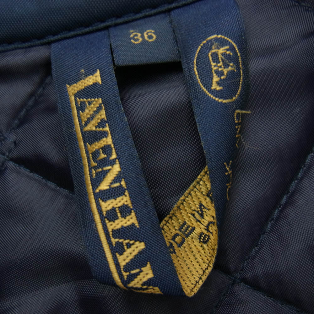 LAVENHAM ラベンハム 英国製 キルティング 中綿 ジャケット ネイビー系 36【中古】