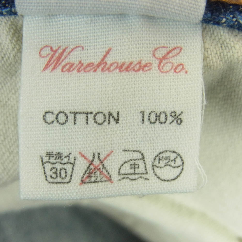 WAREHOUSE ウエアハウス Lot 800 スタンダード ボタンフライ デニム パンツ コットン 日本製 インディゴブルー系 W31【中古】