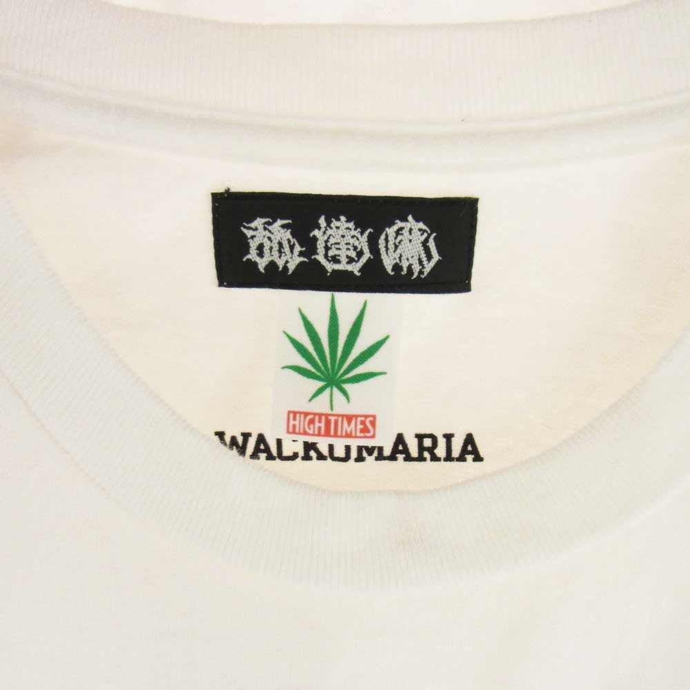 WACKO MARIA ワコマリア 24SS 舐達麻 HIGHTIMES CREW NECK T-SHIRT クルーネック 半袖 Tシャツ ブラック ホワイト系 L【中古】