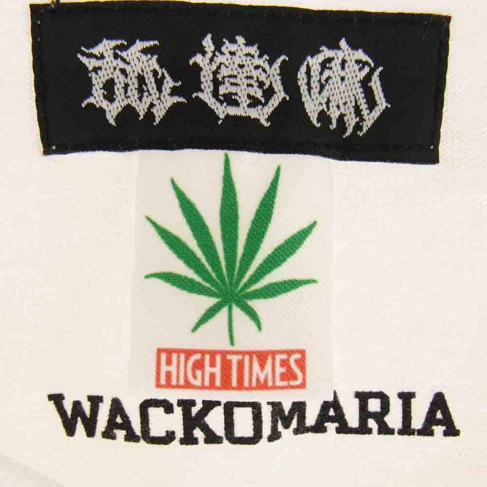 WACKO MARIA ワコマリア 24SS 舐達麻 HIGHTIMES CREW NECK T-SHIRT クルーネック 半袖 Tシャツ ブラック ホワイト系 L【中古】