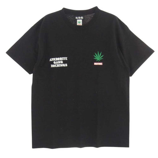 WACKO MARIA ワコマリア 24SS 舐達麻 HIGHTIMES CREW NECK T-SHIRT クルーネック 半袖 Tシャツ ブラック ブラック系 L【中古】