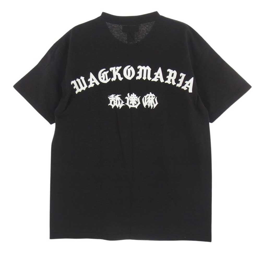 WACKO MARIA ワコマリア 24SS 舐達麻 HIGHTIMES CREW NECK T-SHIRT クルーネック 半袖 Tシャツ ブラック ブラック系 L【中古】