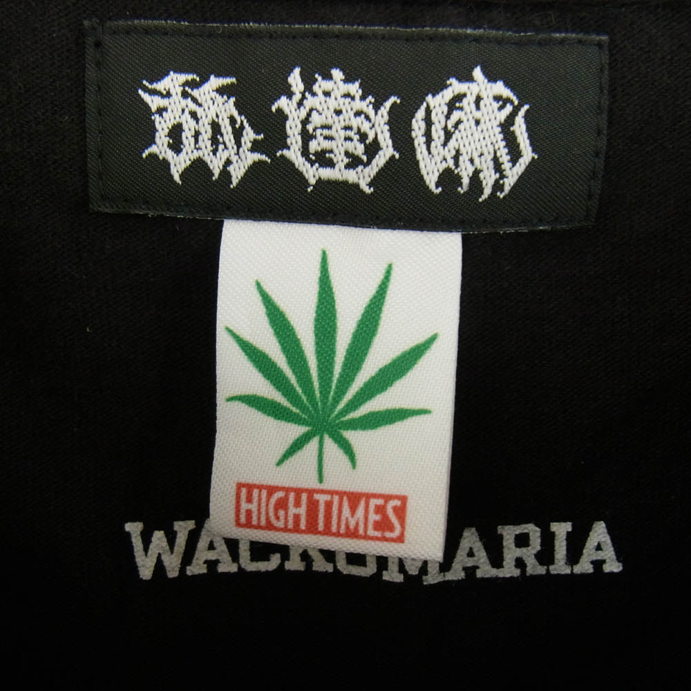 WACKO MARIA ワコマリア 24SS 舐達麻 HIGHTIMES CREW NECK T-SHIRT クルーネック 半袖 Tシャツ ブラック ブラック系 L【中古】