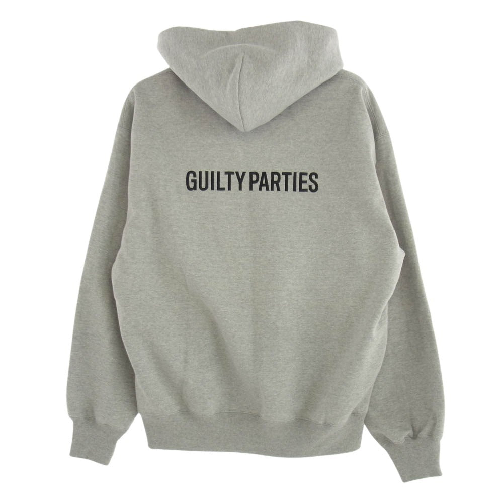 WACKO MARIA ワコマリア 25SS 25SSE-WMC-SS02 HEAVY WEIGHT PULLOVER HOODED SWEAT SHIRT ロゴ 刺? ヘビー ウェイト パーカー グレー グレー系 M【中古】