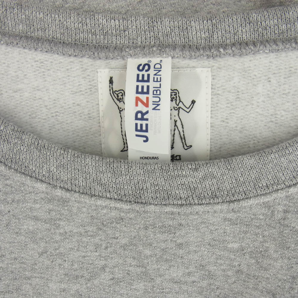 WACKO MARIA ワコマリア 25SS 25SSE-WMC-SS04 世界平和プロジェクト ロゴ 刺? SWEAT SHIRT クルーネック スウェット グレー系 L【中古】