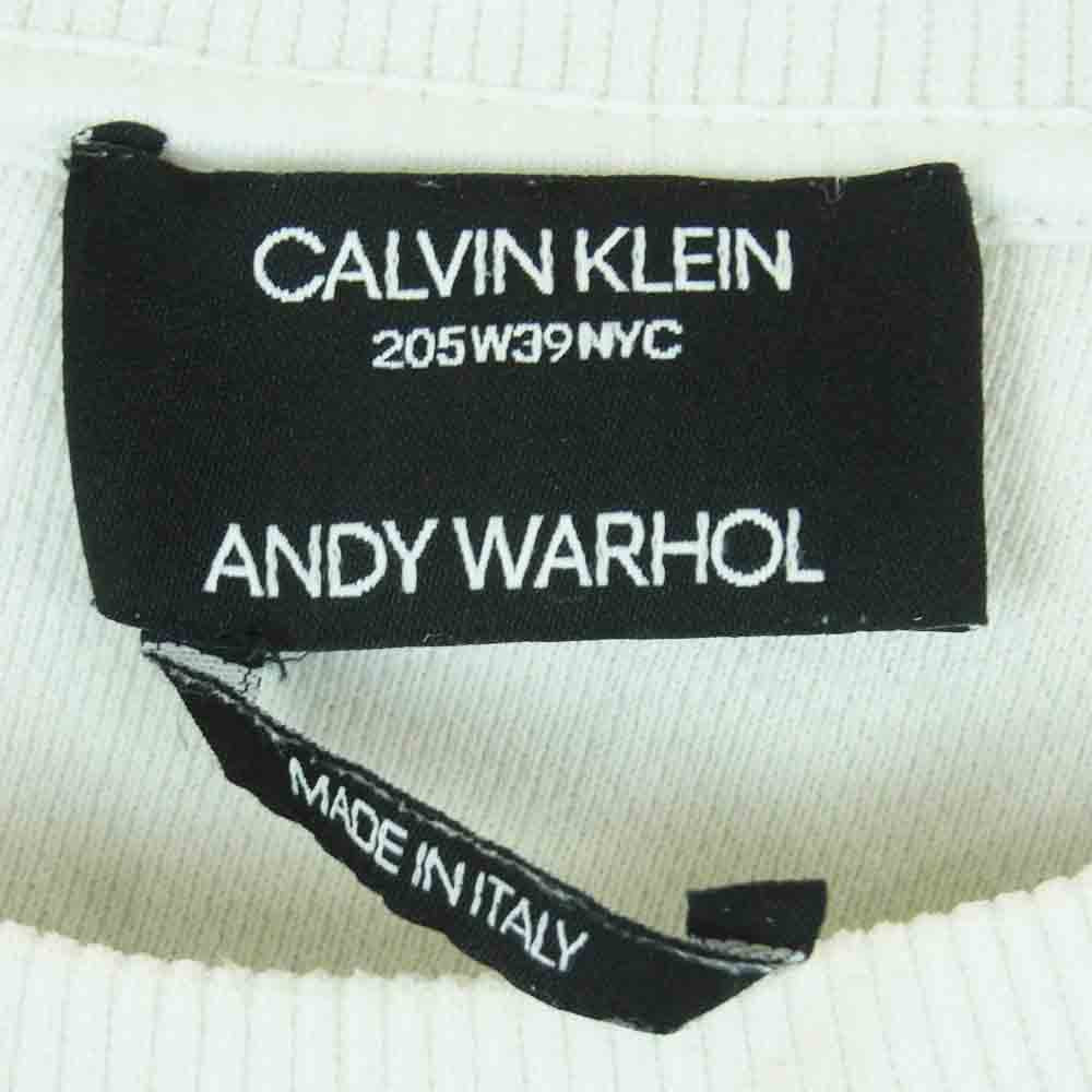 CALVIN KLEIN カルバンクライン 205W39NYC ANDY WARHOL アンディーウォーホル ピクチャー プリント プルオーバー スウェット トレーナー ホワイト系 S【中古】