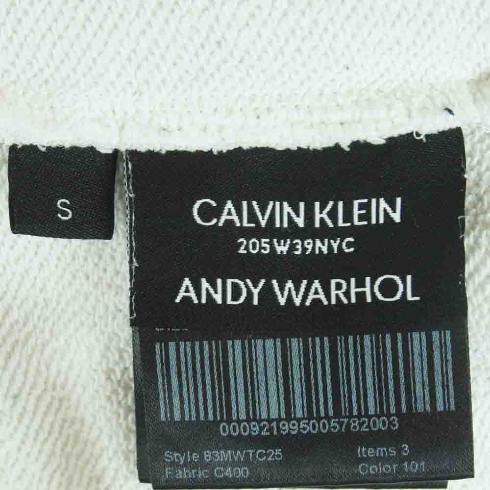 CALVIN KLEIN カルバンクライン 205W39NYC ANDY WARHOL アンディーウォーホル ピクチャー プリント プルオーバー スウェット トレーナー ホワイト系 S【中古】