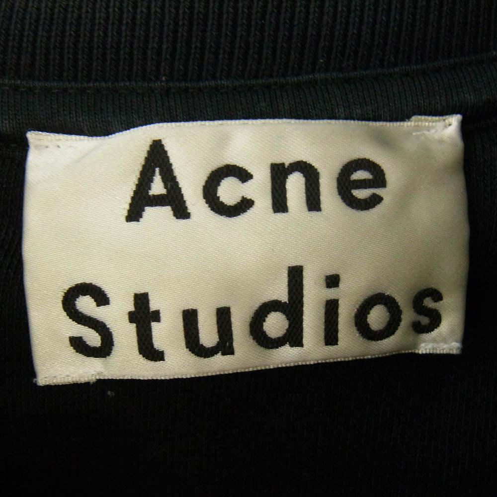 ACNE STUDIOS アクネストゥディオズ Flogho BI0015 ネックロゴ プルオーバー スウェット トレーナー ブラック M ブラック系 M【中古】
