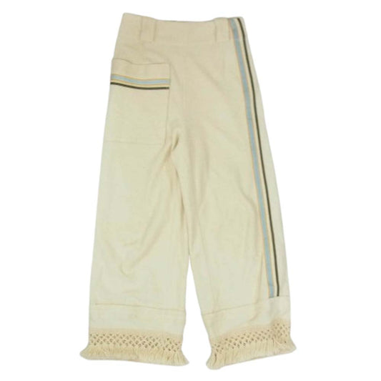 3.1 Phillip Lim パイル地 サイドライン フリンジ パンツ オフホワイト系【中古】